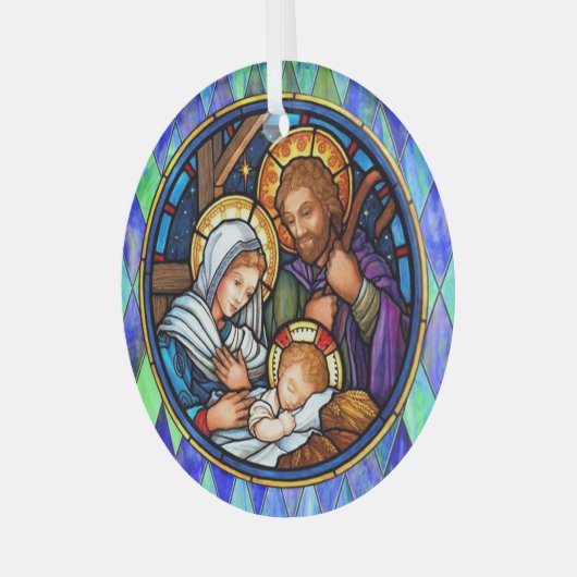 Nativiteit Glas Ornament (Voorkant links)