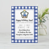 Nativiteit Happy Birthday Jesus Kerstfeest Bedankkaart (Staand voorkant)