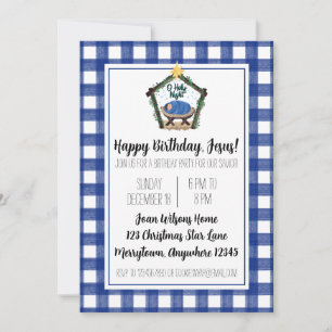 Nativiteit Happy Birthday Jesus Kerstfeest Bedankkaart