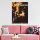 Nativiteit - Heilige nacht - Correggio - Renaissan Canvas Afdruk (Insitu (Woonkamer))