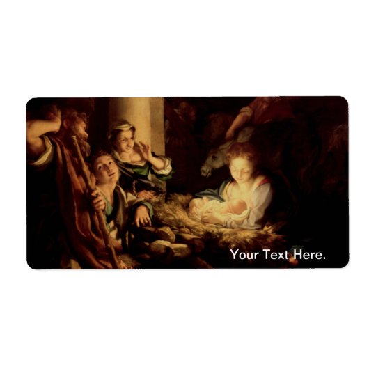 Nativiteit - Heilige nacht - Correggio - Renaissan Etiket (Voorkant)