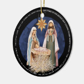 Nativiteit in de buurt van een gevaarlijke tekst m keramisch ornament (Links)