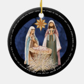 Nativiteit in de buurt van een gevaarlijke tekst m keramisch ornament (Achterkant)