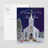 Nativiteit in de kerk briefkaart (Voorkant / Achterkant)