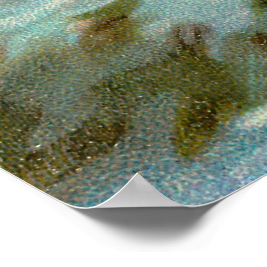 Nativiteit in de sneeuw poster (Hoek)