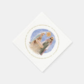 Nativiteit in een gevaarlijke caroltekst Gold teks Servet (Hoek)