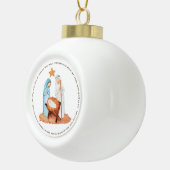 Nativiteit in een gevaarlijke tekst keramische bal ornament (Rechts)