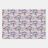 Nativiteit in roze, blauw en paars inpakpapier vel (Voorkant 3)