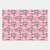 Nativiteit in roze, blauw en paars inpakpapier vel (Voorkant 2)