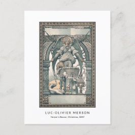 Nativiteit Jesus Birth Angel Vintage Kerstmis Briefkaart