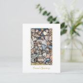 Nativiteit Jesus Birth Vintage kerstKaart Kaart (Staand voorkant)