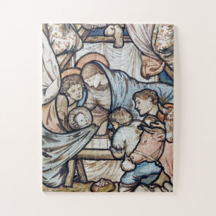 Nativiteit Jesus Birth Vintage Kerstmis Legpuzzel