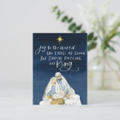 Nativiteit Joy Waterverf Religieuze Kerstmis Briefkaart (Staand voorkant)