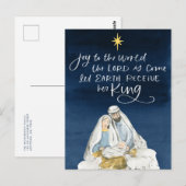 Nativiteit Joy Waterverf Religieuze Kerstmis Briefkaart (Voorkant / Achterkant)