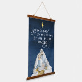 Nativiteit Joy Waterverf Religieuze Kerstmis Hangend Wandkleed (Gebogen)