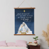 Nativiteit Joy Waterverf Religieuze Kerstmis Hangend Wandkleed (Slaapkamer)