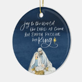 Nativiteit Joy Waterverf Religieuze Kerstmis Keramisch Ornament (Links)
