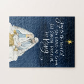 Nativiteit Joy Waterverf Religieuze Kerstmis Legpuzzel (Horizontaal)