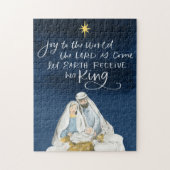 Nativiteit Joy Waterverf Religieuze Kerstmis Legpuzzel (Verticaal)