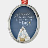 Nativiteit Joy Waterverf Religieuze Kerstmis Metalen Ornament (Links)