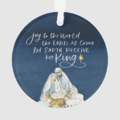Nativiteit Joy Waterverf Religieuze Kerstmis Ornament (achterkant)