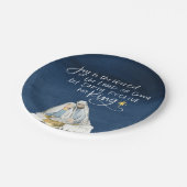 Nativiteit Joy Waterverf Religieuze Kerstmis Papieren Bordje (Gekanteld)