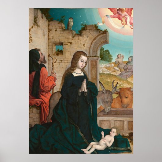 Nativiteit - Juan de Flandes Fine Art Poster (Voorkant)