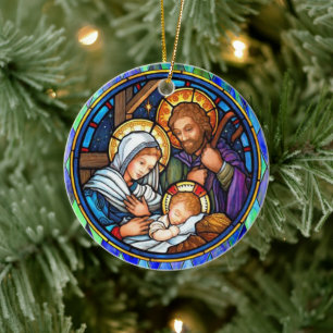 Nativiteit Keramisch Ornament