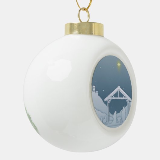 Nativiteit Keramische Bal Ornament (Links)