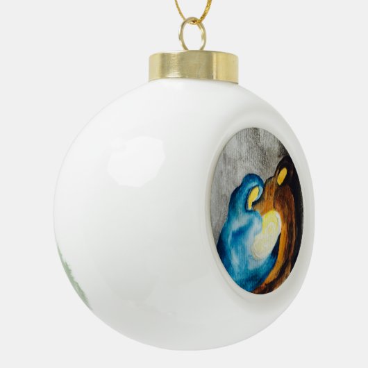 Nativiteit Keramische Bal Ornament (Links)
