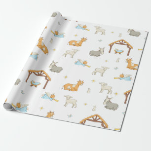 Nativiteit kerstcadeaupapier, Christelijk Cadeaupapier
