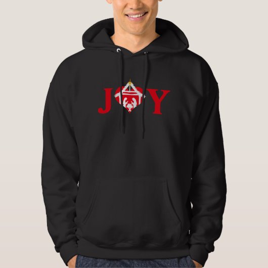 Nativiteit kerstfeest Joy Jesus Christelijk Religi Hoodie (Voorkant)