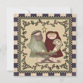 Nativiteit kerstfeest uitnodiging (Voorkant)