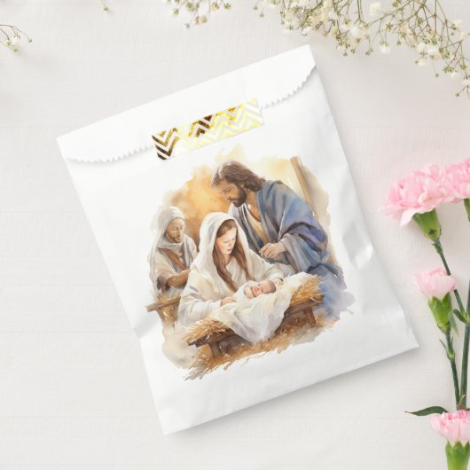 Nativiteit kerstmis bedankzakje (Gezegeld)