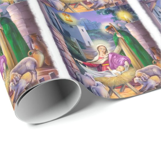 Nativiteit kerstmis cadeaupapier (Rol Hoek)