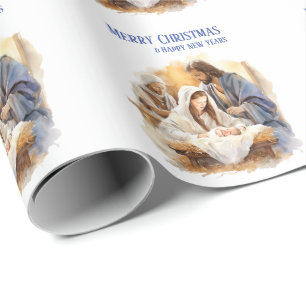 Nativiteit kerstmis cadeaupapier