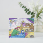 Nativiteit kerstmis feestdagenkaart (Staand voorkant)