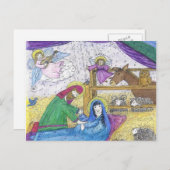 Nativiteit kerstmis feestdagenkaart (Voorkant / Achterkant)