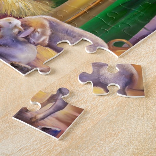 Nativiteit kerstmis legpuzzel (Zijkant)