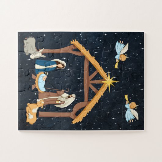 Nativiteit kerstmis legpuzzel (Horizontaal)