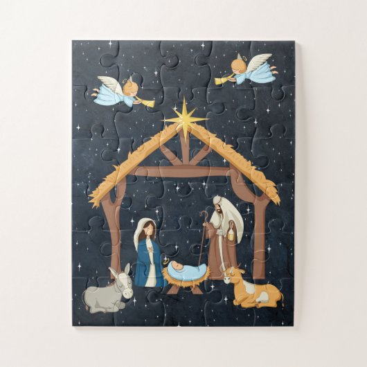 Nativiteit kerstmis legpuzzel (Verticaal)
