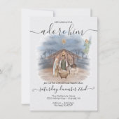 Nativiteit kerstmis met baby Jezus, Mary & Joseph Kaart (Voorkant)