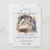 Nativiteit kerstmis met baby Jezus, Mary & Joseph Kaart (Voorkant)