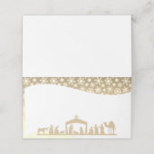 Nativiteit kerstmis plaatskaartje (Buitenkant ongevouwen)