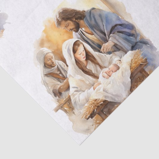 Nativiteit kerstmis tissuepapier (Detail)