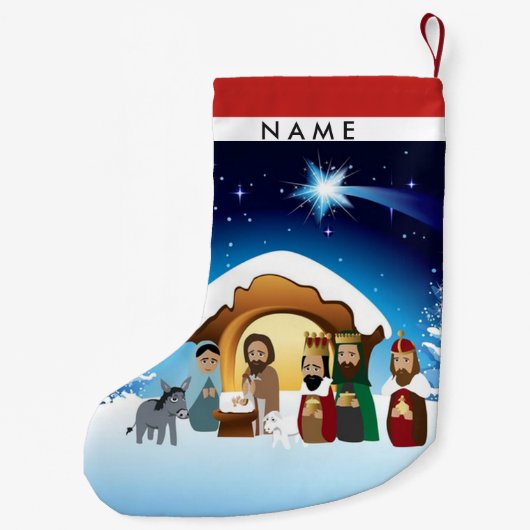 Nativiteit kerststooking kleine kerstsok (Achterkant)