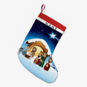 Nativiteit kerststooking kleine kerstsok (Voorkant (Hangend))