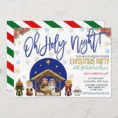 Nativiteit kerstuitnodiging kaart (Voorkant / Achterkant)