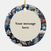 Nativiteit kerstversiering keramisch ornament (Achterkant)