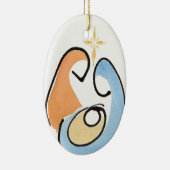 Nativiteit kerstversiering keramisch ornament (Rechts)